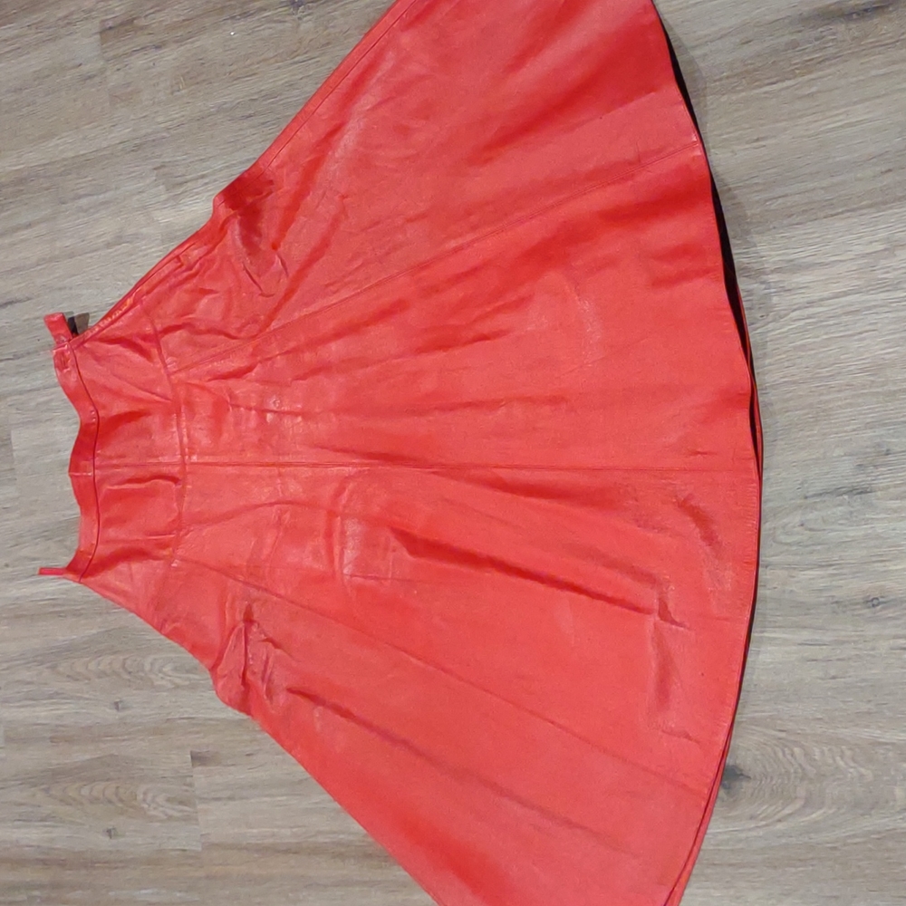 Red Leather Skirt